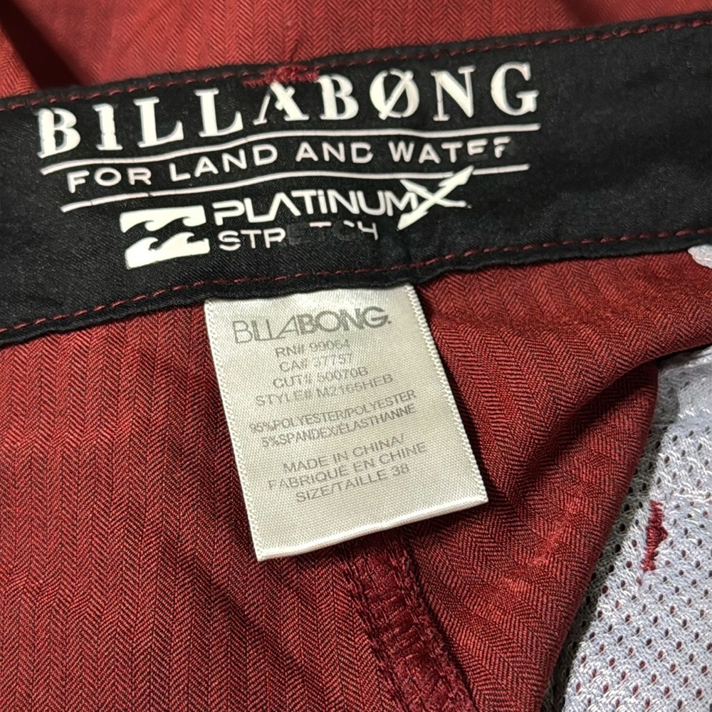 Billabong Platinum x Hybrid Men’s Burgundy Hybrid Shorts 38 - Picture 3 of 11